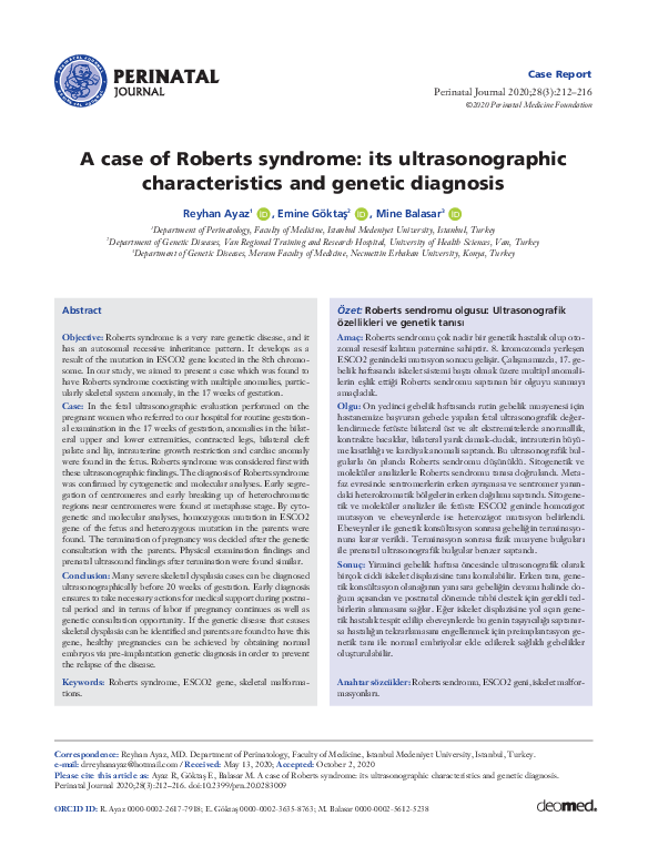(PDF) A case of Roberts syndrome: its ultrasonographic characteristics ...