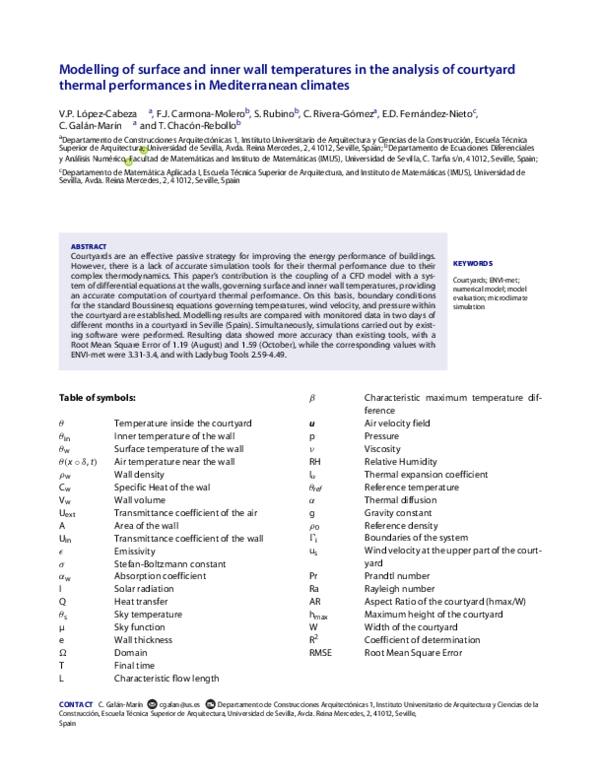 (PDF) Modelling of surface and inner wall temperatures in the analysis ...