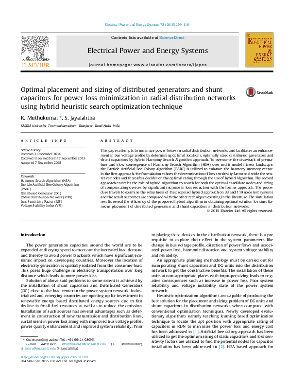 (PDF) Optimal Placement and Sizing of Distributed Generation in Smart ...