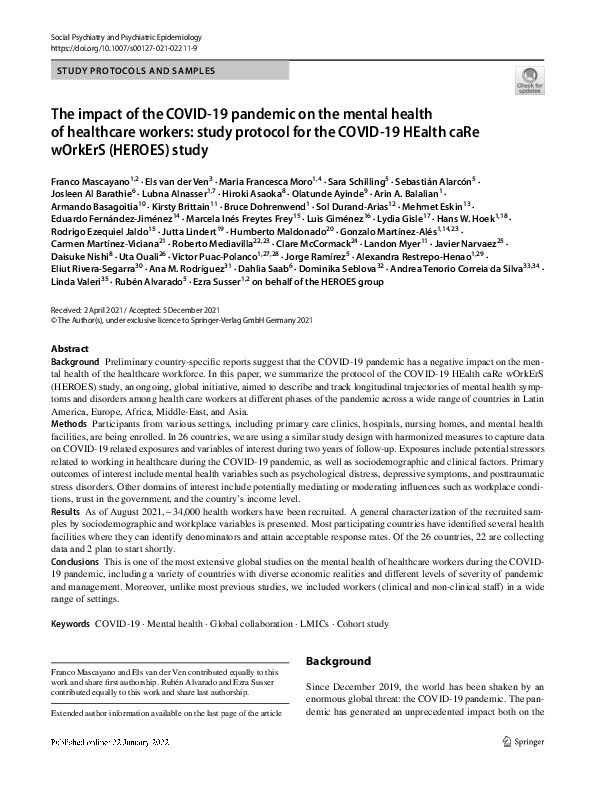 (PDF) The impact of the COVID-19 pandemic on the mental health of ...