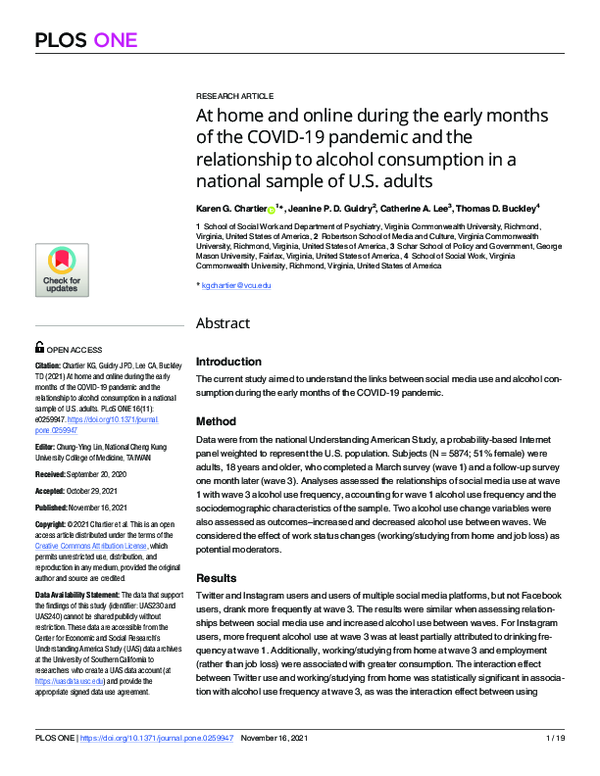 (PDF) At home and online during the early months of the COVID-19 ...