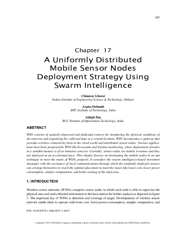 (PDF) A Uniformly Distributed Mobile Sensor Nodes Deployment Strategy ...