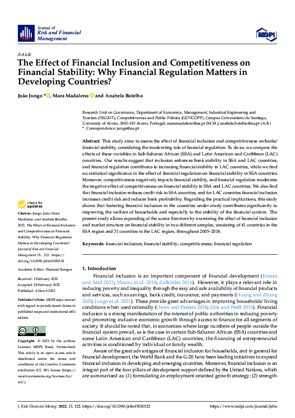 (PDF) The Effect of Financial Inclusion and Competitiveness on ...