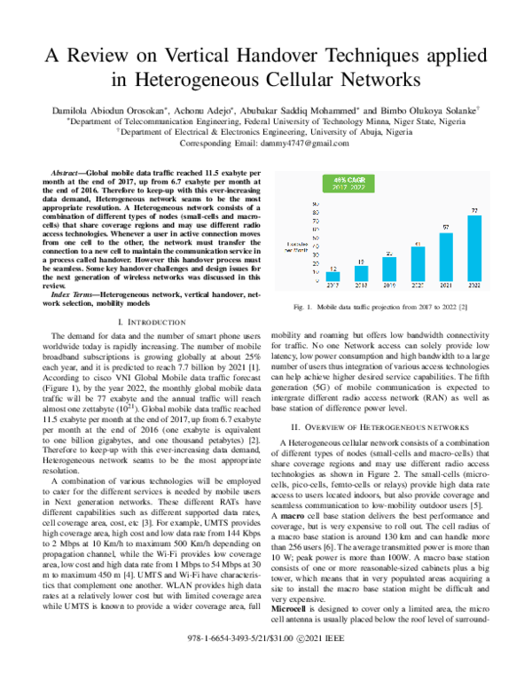 (PDF) A Review on Vertical Handover Techniques applied in Heterogeneous ...