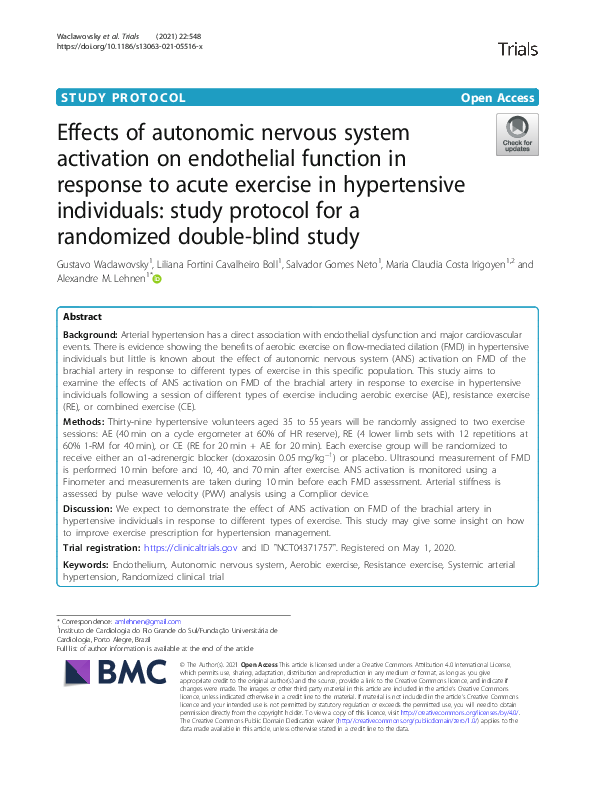 (PDF) Effects of autonomic nervous system activation on endothelial ...