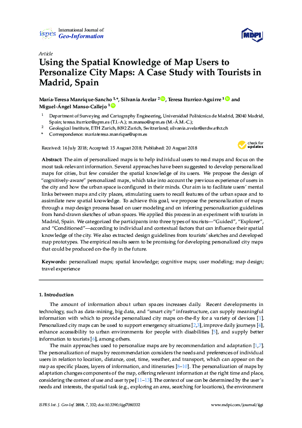 (PDF) Using the Spatial Knowledge of Map Users to Personalize City Maps ...