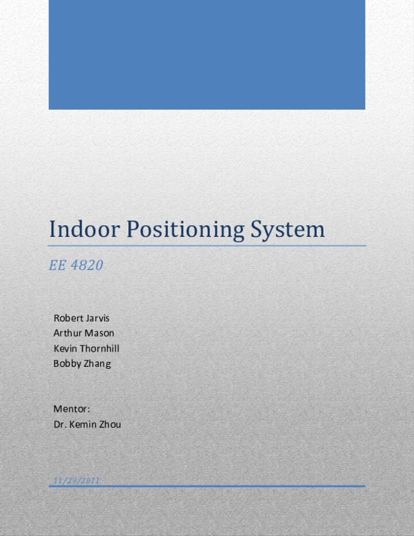 (PDF) Indoor Positioning System