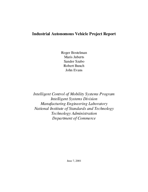(PDF) Industrial autonomous vehicle project report