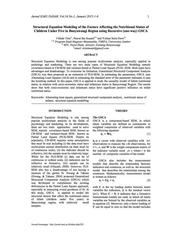 (PDF) Structural Equation Modeling of the Factors Affecting the ...