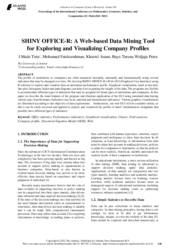 (PDF) SHINY OFFICE-R: A Web-based Data Mining Tool for Exploring and ...