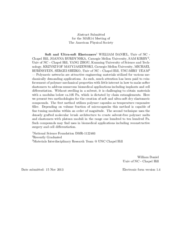 (PDF) Soft and Ultra-soft Elastomers | Olasunmbo Ajimoko - Academia.edu
