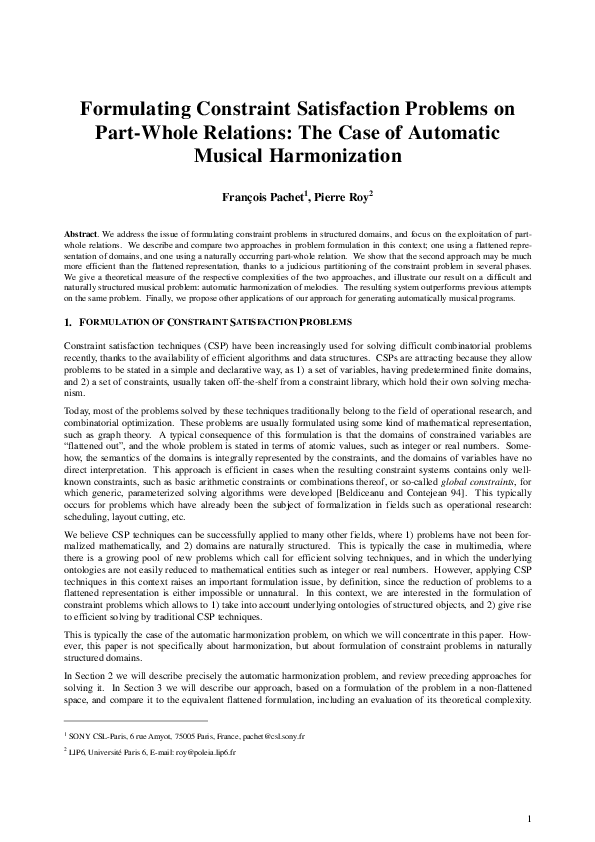 (PDF) Formulating constraint satisfaction problems for the inspection ...