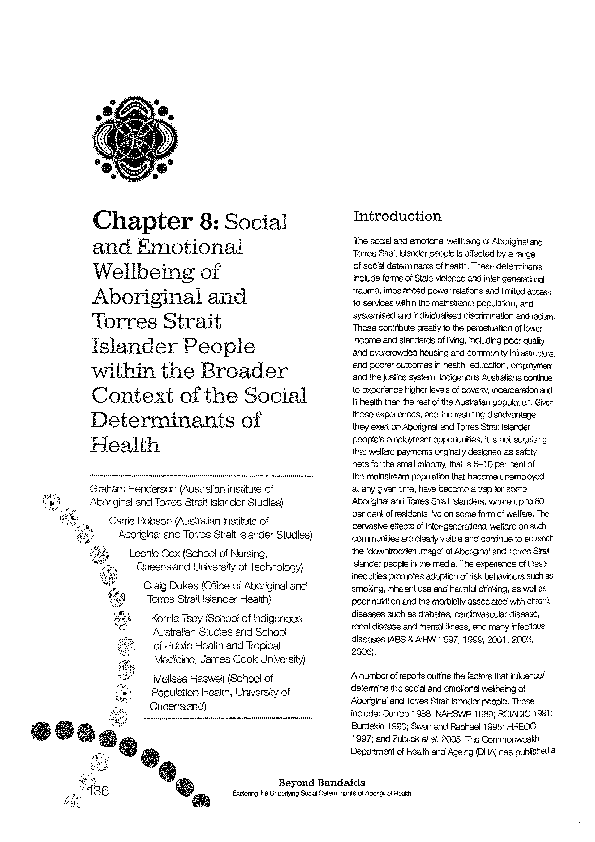(PDF) Social and Emotional Wellbeing of Aboriginal and Torres Strait ...