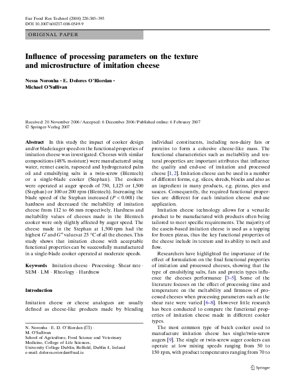 (PDF) Influence of processing parameters on the texture and ...