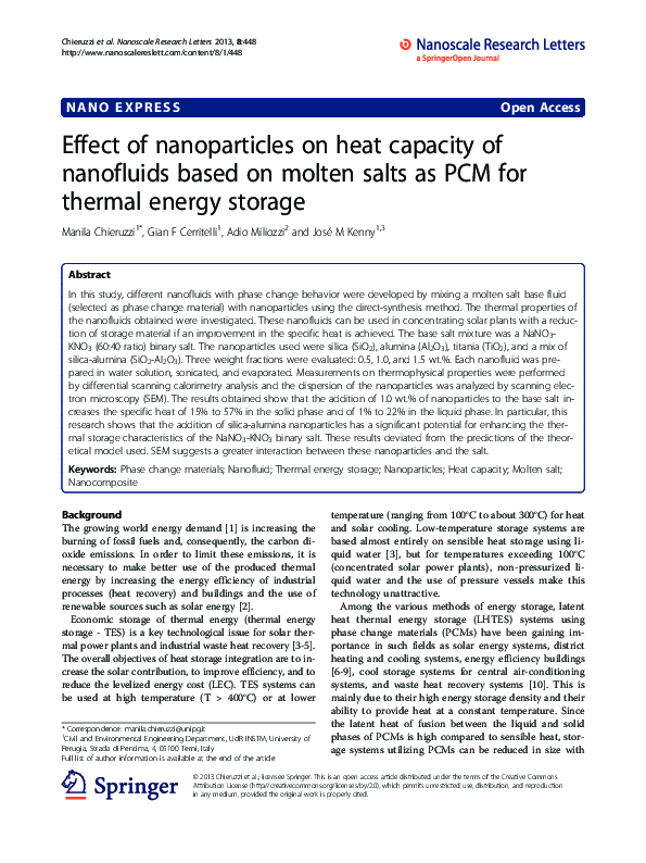 (PDF) Effect of nanoparticles on heat capacity of nanofluids based on ...