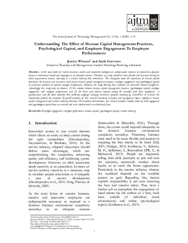 (PDF) Understanding The Effect of Human Capital Management Practices ...