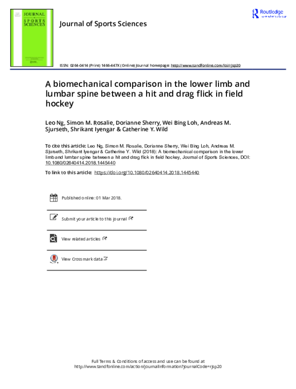 (PDF) A biomechanical comparison in the lower limb and lumbar spine
