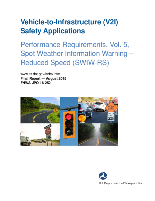 (PDF) Vehicletoinfrastructure (V2I) safety applications performance