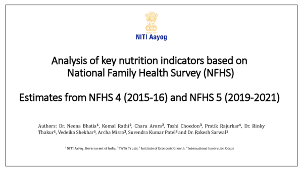 (PDF) Analysis of Key Nutrition Indicators Based on National Family ...