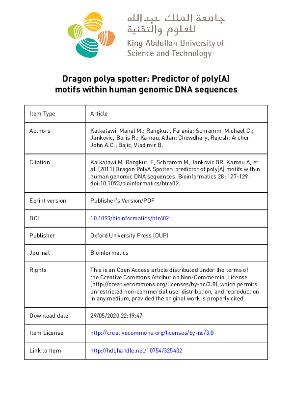 (PDF) Dragon PolyA Spotter: predictor of poly(A) motifs within human ...