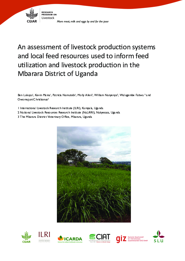 (PDF) An Assessment of Livestock Production Systems and Local Feed ...