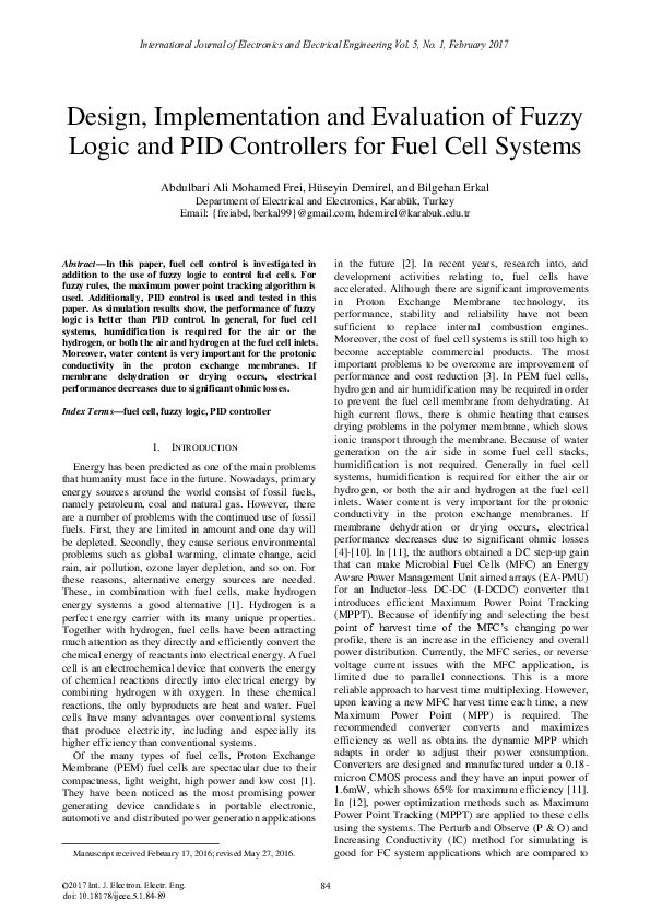 (PDF) Design, Implementation and Evaluation of Fuzzy Logic and PID ...