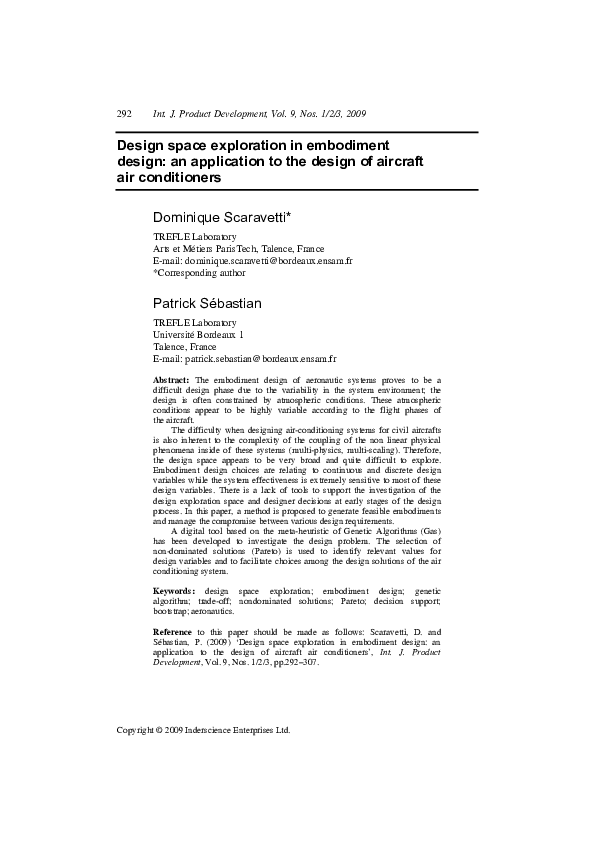 (PDF) Design space exploration in embodiment design: an application to ...