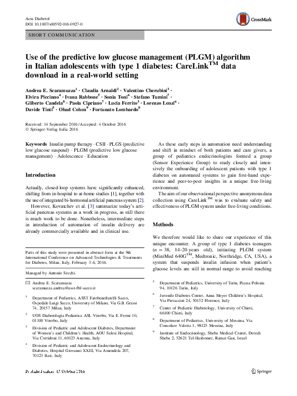 (PDF) Use of the predictive low glucose management (PLGM) algorithm in ...