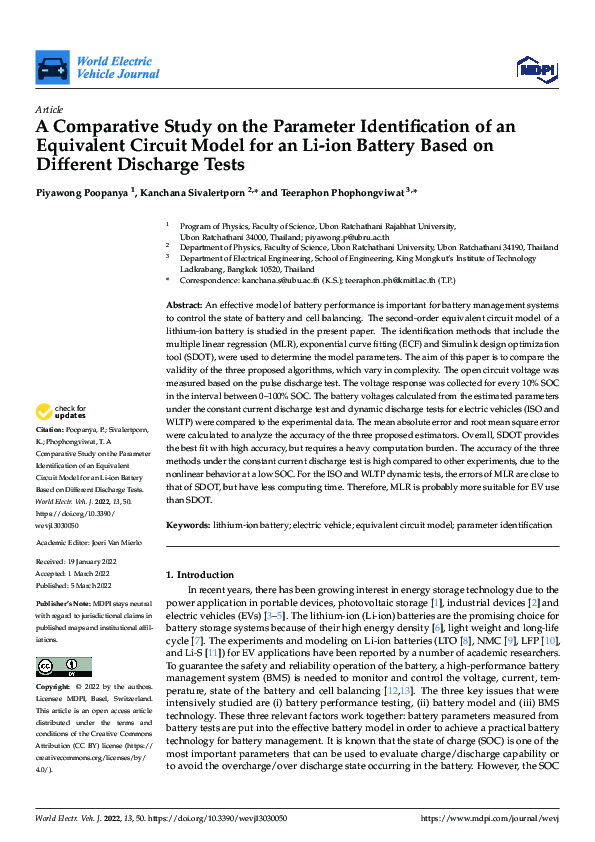 (PDF) A Comparative Study on the Parameter Identification of an ...