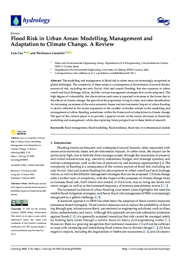 (PDF) Flood Risk in Urban Areas: Modelling, Management and Adaptation ...