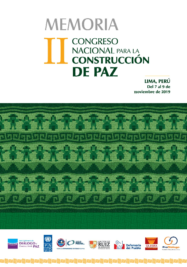 Pdf Memoria Del Ii Congreso Nacional Para La Construcción De Paz