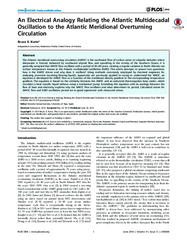 (PDF) The Atlantic multidecadal oscillation (AMO) is the re