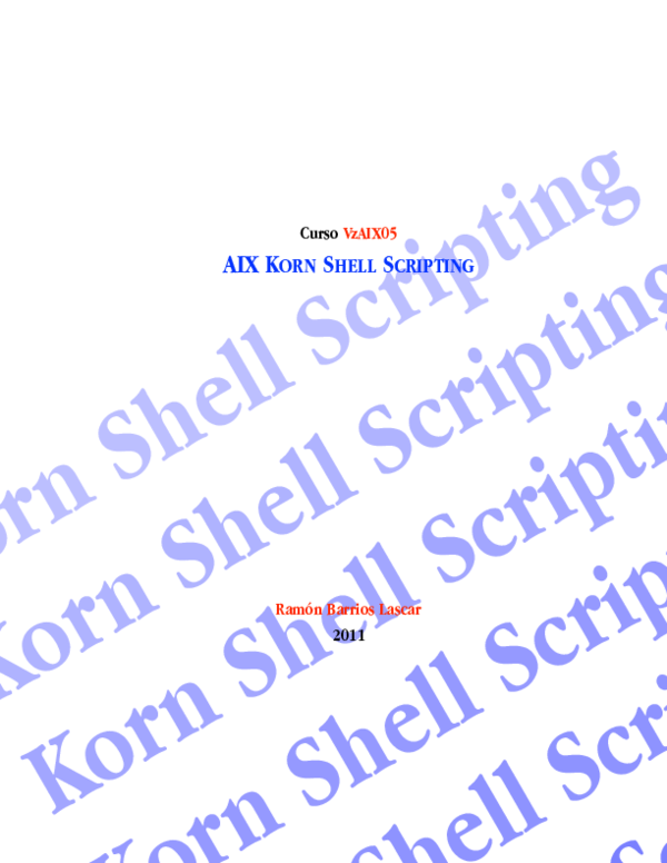 PDF) AIX Shell Scripting