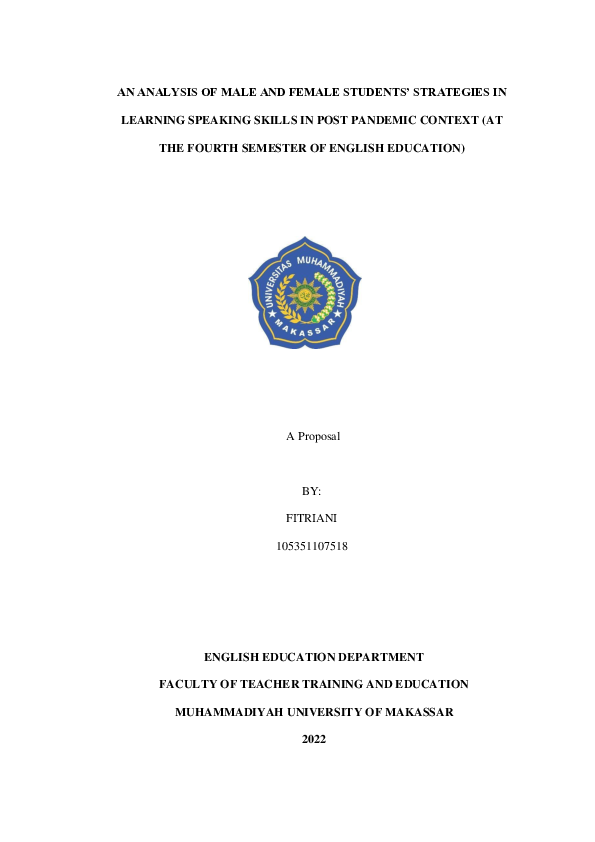 (PDF) AN ANALYSIS OF MALE AND FEMALE STUDENTS’ STRATEGIES IN LEARNING ...