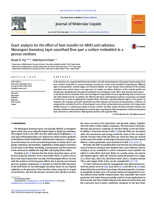 (PDF) Exact analysis for the effect of heat transfer on MHD and ...