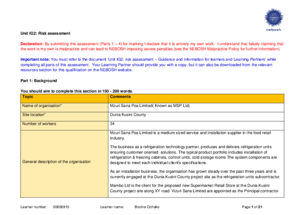 (PDF) IGC 2 Practical Asessement