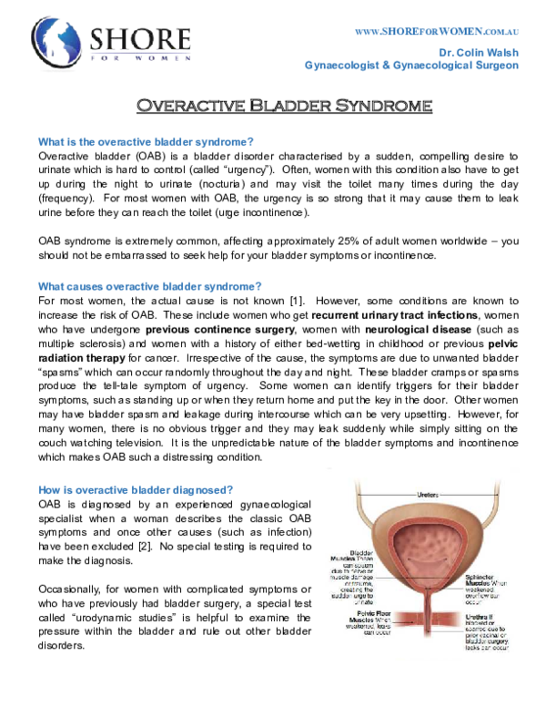 (PDF) Overactive Bladder Syndrome