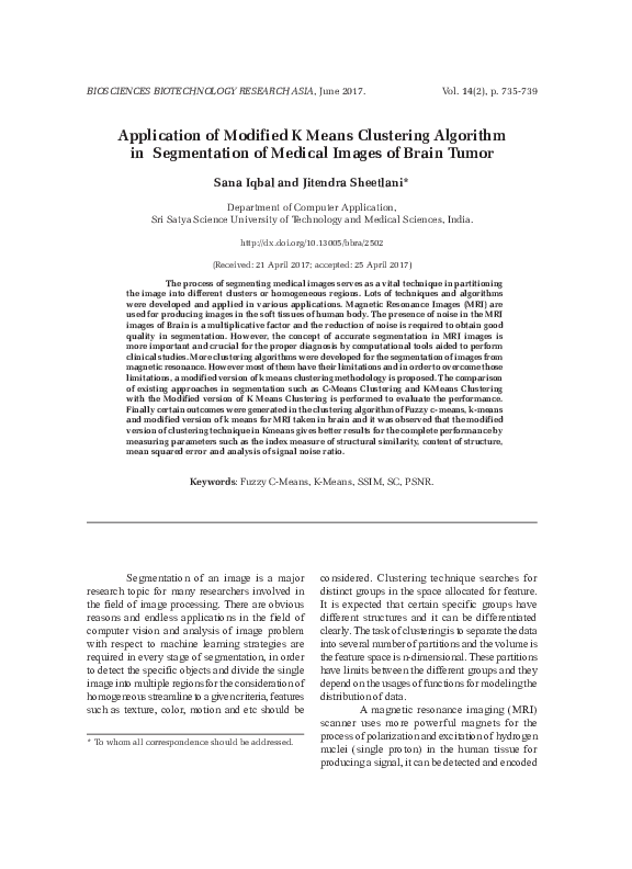 (PDF) Application of Modified K Means Clustering Algorithm in ...