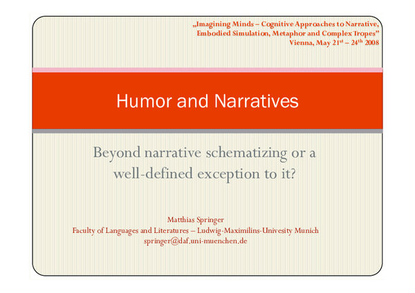 (PDF) Humor and Narratives