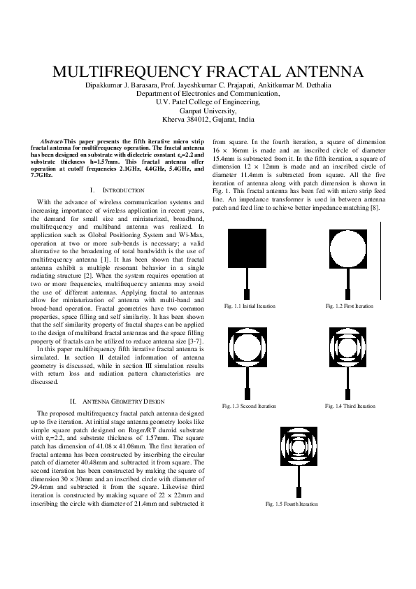 (PDF) MULTIFREQUENCY FRACTAL ANTENNA