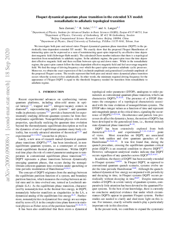 (PDF) Floquet dynamical quantum phase transition in the extended XY ...