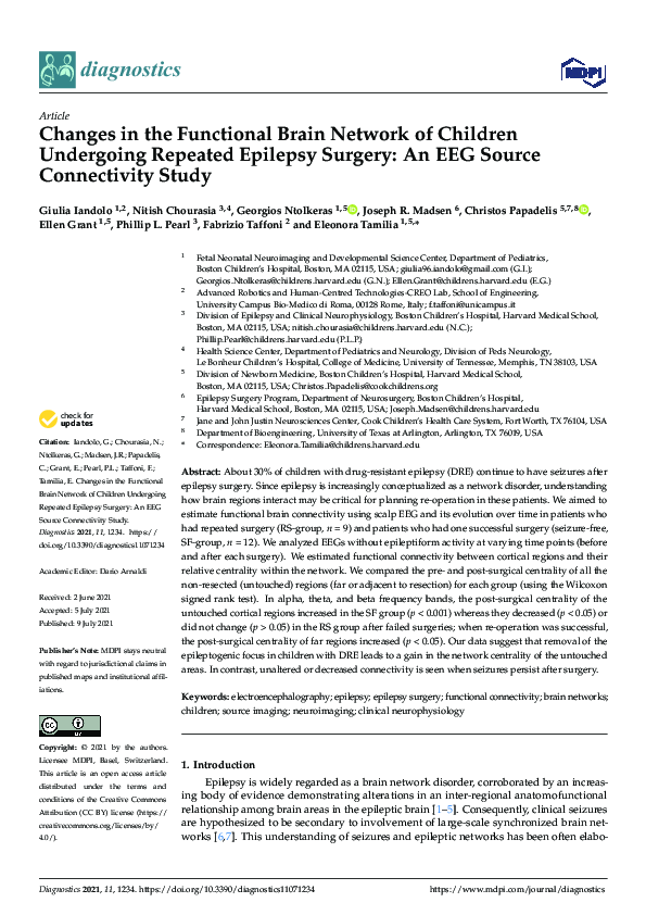 (PDF) Changes in the Functional Brain Network of Children Undergoing ...