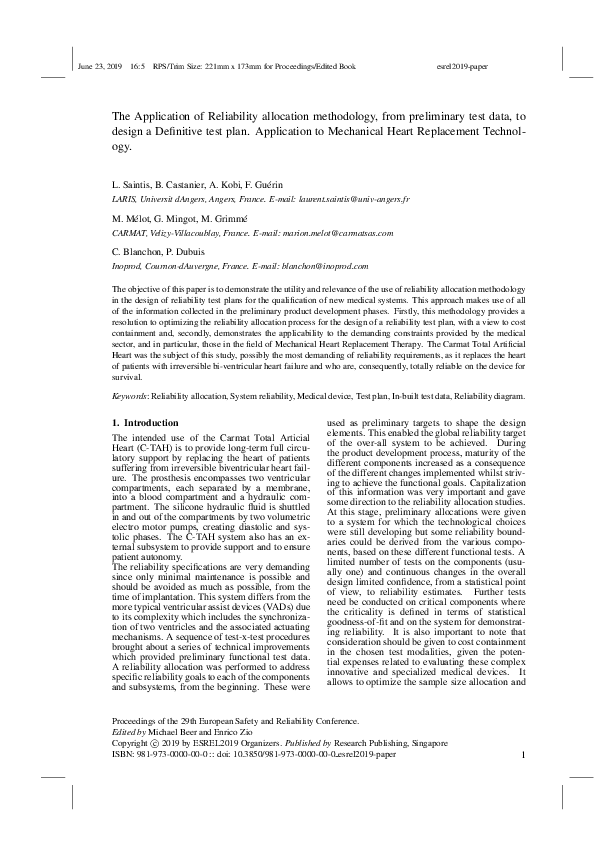 (PDF) The Application of Reliability allocation methodology, from ...