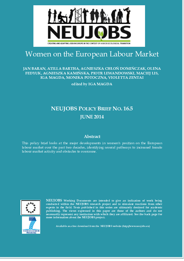 (PDF) Women on the European Labour Market