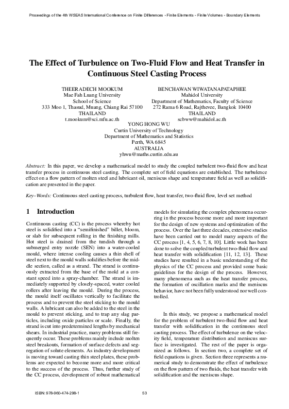 (PDF) The effect of turbulence on two-fluid flow and heat transfer in ...