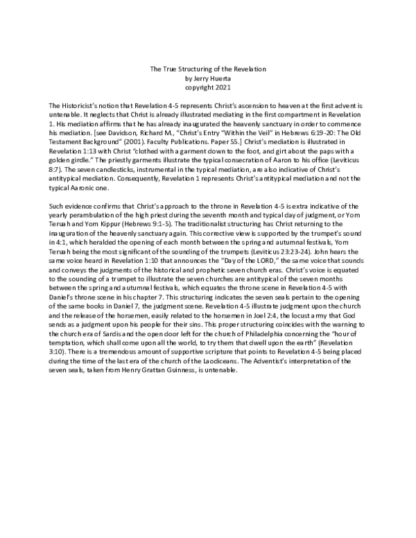 (PDF) The True Structuring of the Revelation