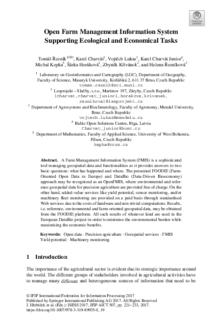 (PDF) Open Farm Management Information System Supporting Ecological and ...