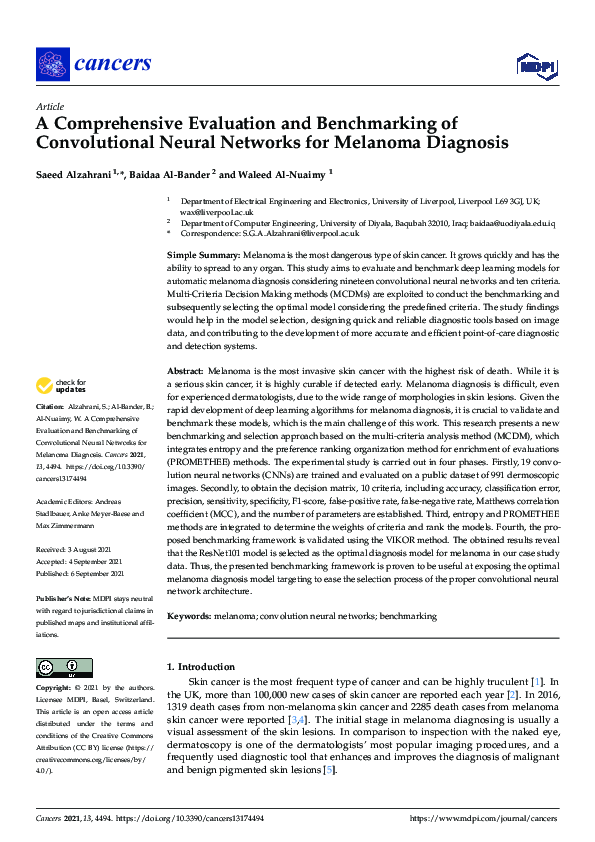 (PDF) A Comprehensive Evaluation and Benchmarking of Convolutional ...