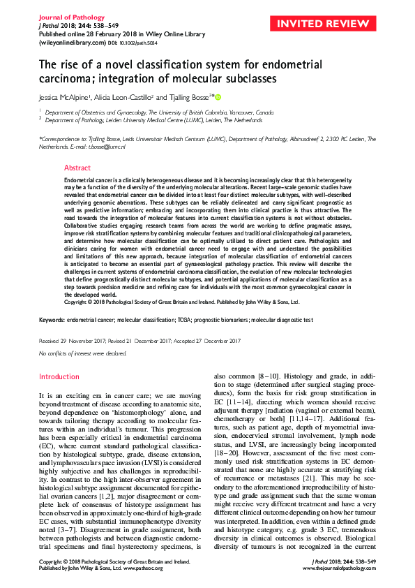 (PDF) The rise of a novel classification system for endometrial ...
