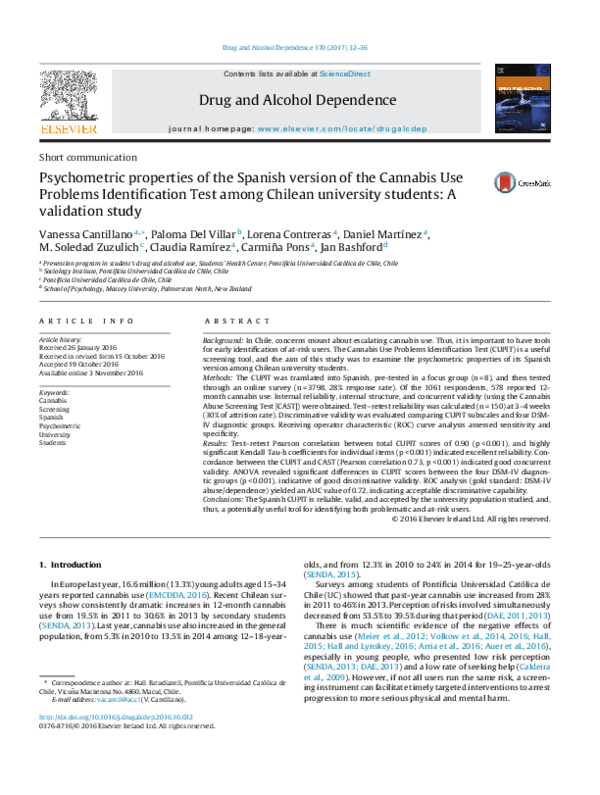 (PDF) Psychometric properties of the Spanish version of the ...